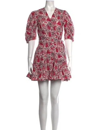 Pre-owned Rhode Printed Mini Dress In Pink