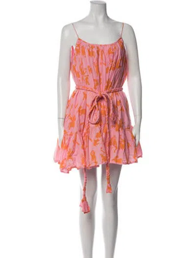 Pre-owned Rhode Printed Mini Dress In Pink