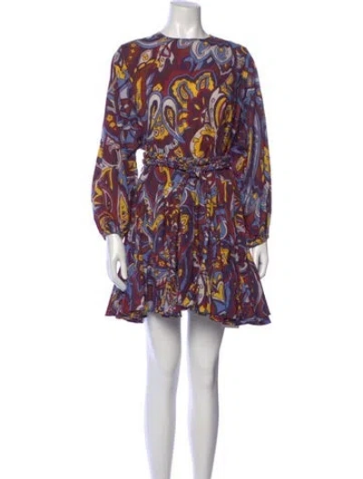 Pre-owned Rhode Printed Mini Dress In Purple