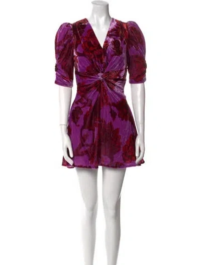 Pre-owned Rhode Printed Mini Dress In Purple