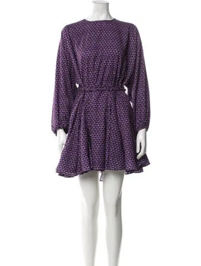 Pre-owned Rhode Printed Mini Dress In Purple