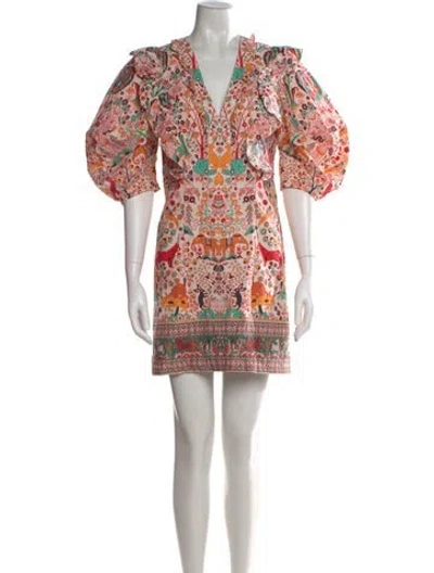 Pre-owned Rhode Printed Mini Dress In Purple