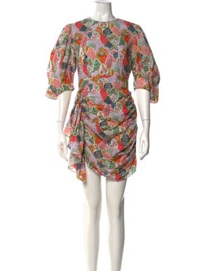 Pre-owned Rhode Printed Mini Dress In Purple