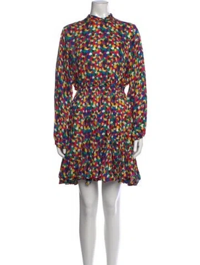 Pre-owned Rhode Printed Mini Dress In Red