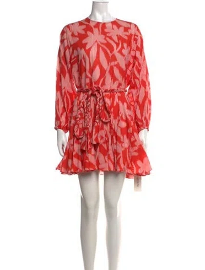 Pre-owned Rhode Printed Mini Dress In Red
