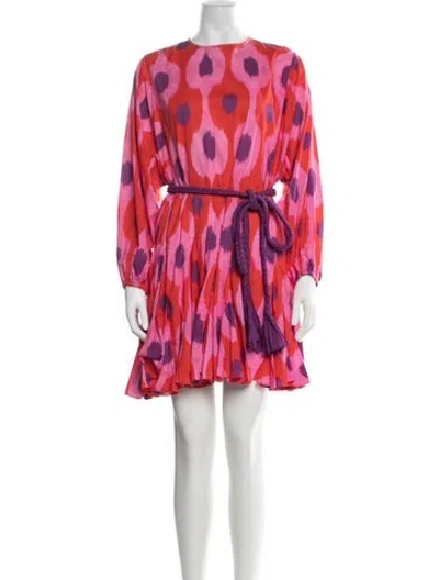 Pre-owned Rhode Printed Mini Dress In Red