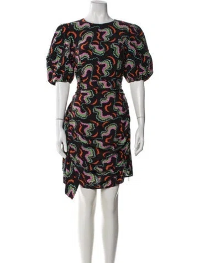 Pre-owned Rhode Printed Mini Dress W/ Tags In Black