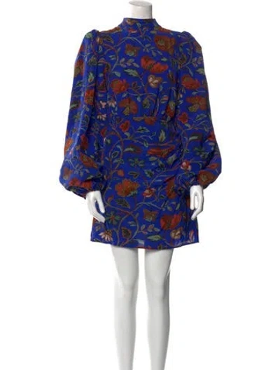 Pre-owned Rhode Printed Mini Dress W/ Tags In Blue