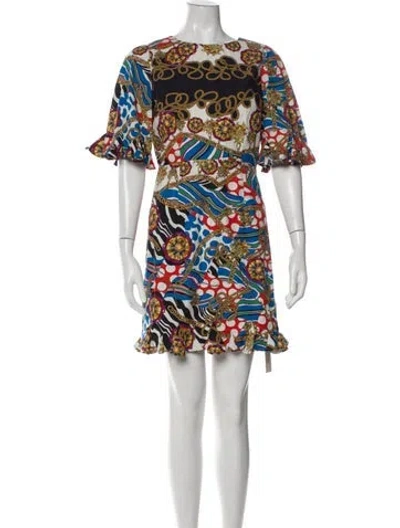 Pre-owned Rhode Printed Mini Dress W/ Tags In Multi