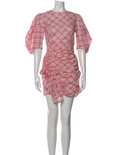Pre-owned Rhode Printed Mini Dress W/ Tags In Pink