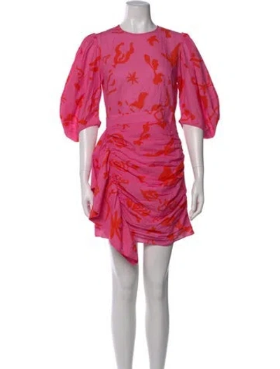 Pre-owned Rhode Printed Mini Dress W/ Tags In Pink