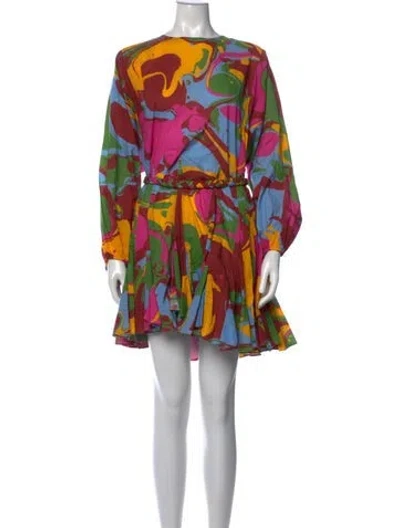Pre-owned Rhode Printed Mini Dress W/ Tags In Pink
