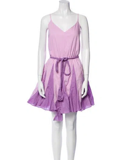 Pre-owned Rhode Printed Mini Dress W/ Tags In Purple