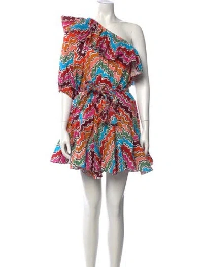 Pre-owned Rhode Printed Mini Dress W/ Tags In White