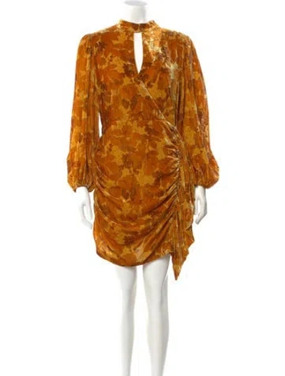 Pre-owned Rhode Printed Mini Dress W/ Tags In Yellow