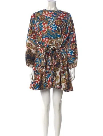 Pre-owned Rhode Printed Mini Dress In White