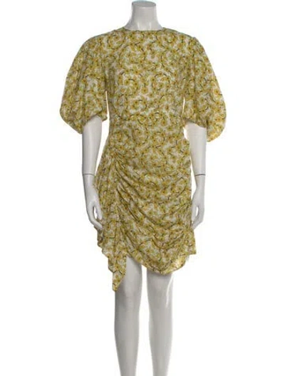 Pre-owned Rhode Printed Mini Dress In White