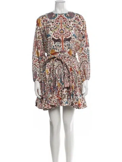 Pre-owned Rhode Printed Mini Dress In White