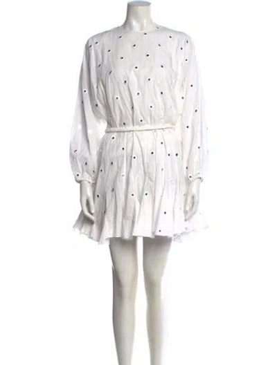 Pre-owned Rhode Printed Mini Dress In White