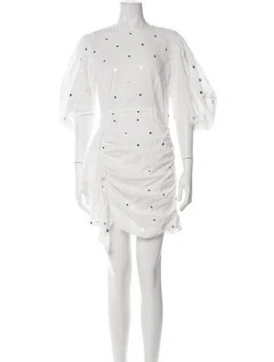 Pre-owned Rhode Printed Mini Dress In White