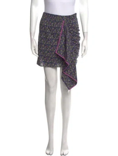 Pre-owned Rhode Printed Mini Skirt In Blue