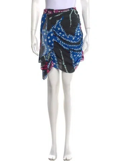 Pre-owned Rhode Printed Mini Skirt In Blue