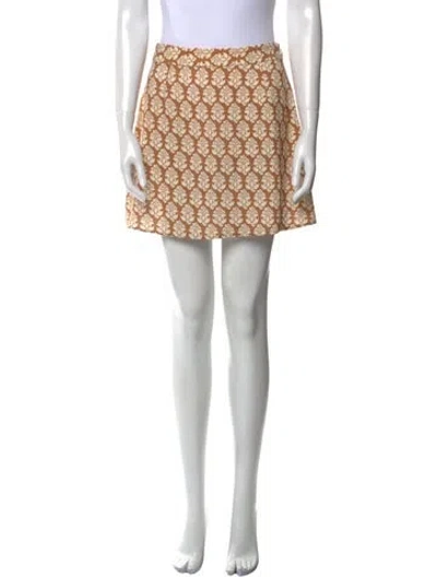 Pre-owned Rhode Printed Mini Skirt In Neutral