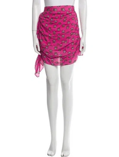 Pre-owned Rhode Printed Mini Skirt In Pink