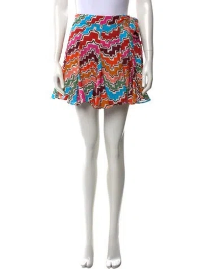 Pre-owned Rhode Printed Mini Skirt W/ Tags In Red