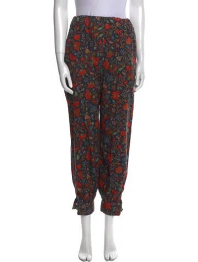 Pre-owned Rhode Printed Skinny Leg Pants In Blue