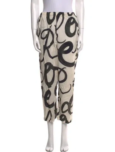 Pre-owned Rhode Printed Skinny Leg Pants In Neutral