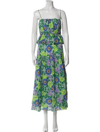 Pre-owned Rhode Printed Skirt Set In Green