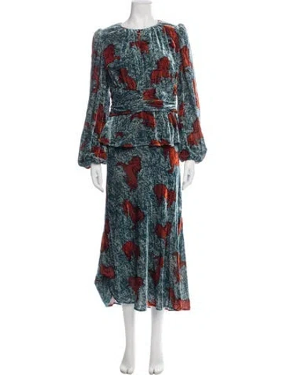 Pre-owned Rhode Printed Skirt Set W/ Tags In Blue