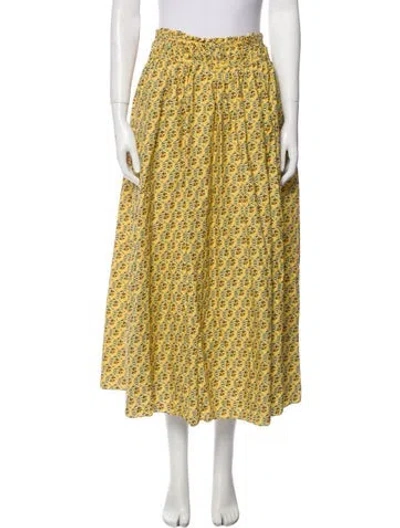 Pre-owned Rhode Printed Skirt In Yellow