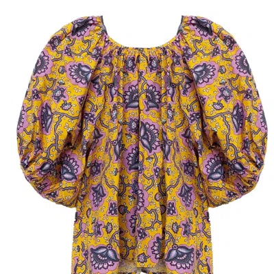 Rhode Rowan Top Gold Lotus In Yellow