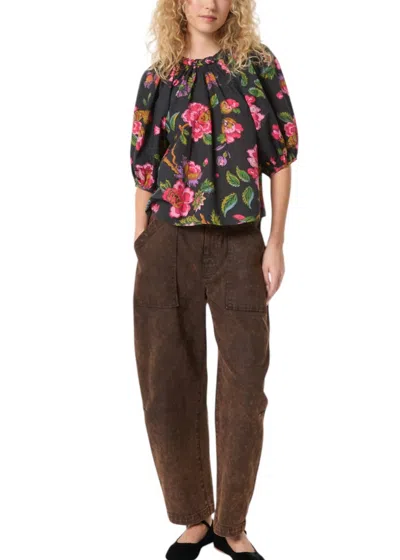 Rhode Rowan Top In Ink Morlaix Fleur Grande In Multi