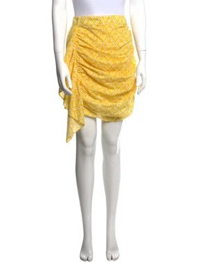 Pre-owned Rhode Ruffle Embellishment Knee-length Skirt W/ Tags In Yellow
