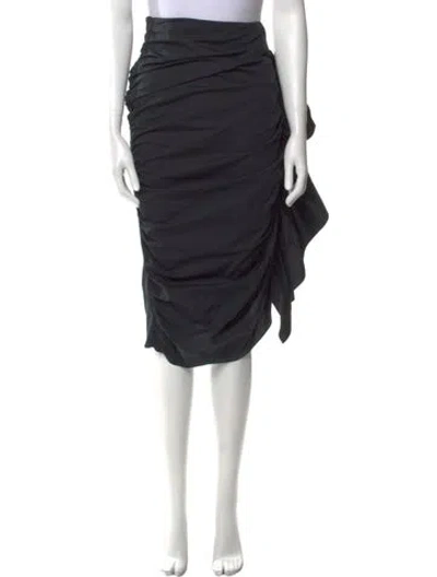 Pre-owned Rhode Ruffle Embellishment Midi Length Skirt In Black
