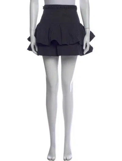 Pre-owned Rhode Ruffle Embellishment Mini Skirt In Black