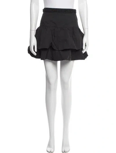 Pre-owned Rhode Ruffle Embellishment Mini Skirt In Black
