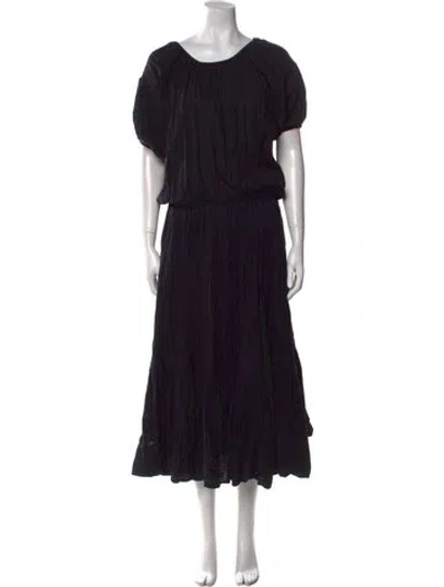 Pre-owned Rhode Scoop Neck Long Dress In Black