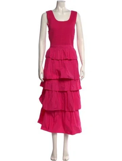 Pre-owned Rhode Scoop Neck Long Dress W/ Tags In Pink