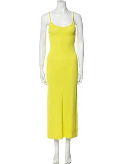 Pre-owned Rhode Scoop Neck Long Dress In Yellow