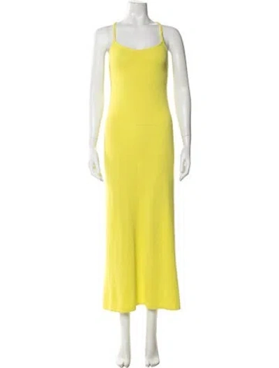 Pre-owned Rhode Scoop Neck Long Dress In Yellow