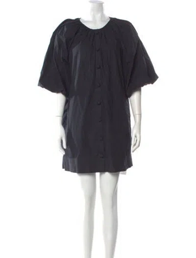 Pre-owned Rhode Scoop Neck Mini Dress In Black