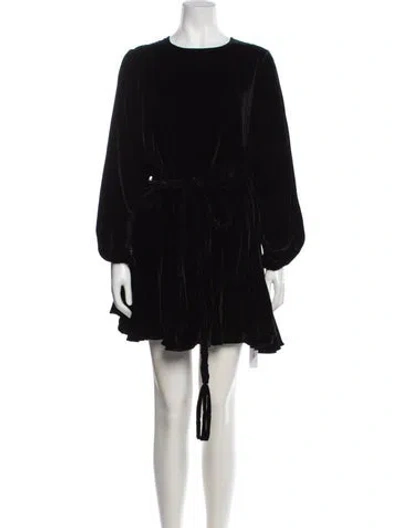 Pre-owned Rhode Scoop Neck Mini Dress In Black