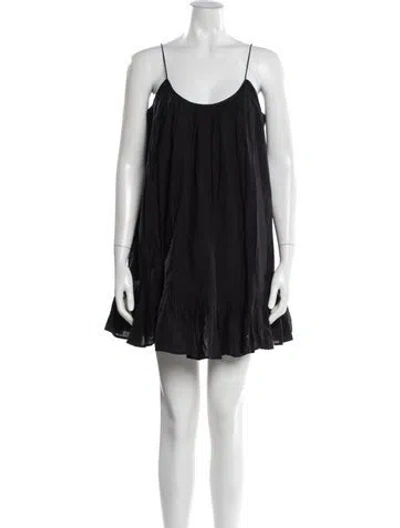 Pre-owned Rhode Scoop Neck Mini Dress In Black