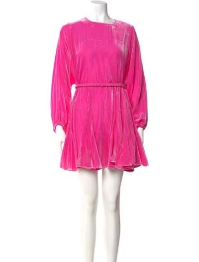 Pre-owned Rhode Scoop Neck Mini Dress In Pink