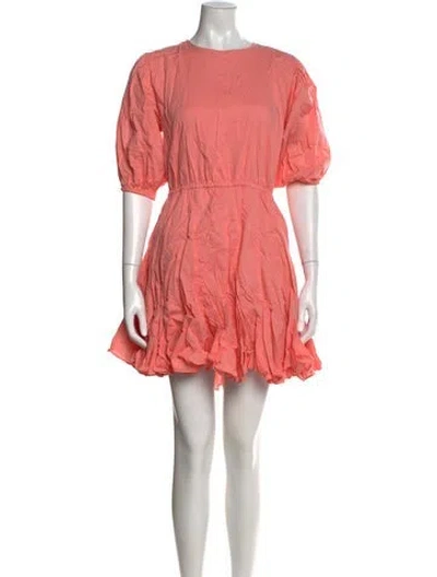 Pre-owned Rhode Scoop Neck Mini Dress In Pink