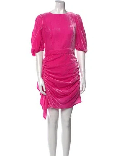 Pre-owned Rhode Scoop Neck Mini Dress W/ Tags In Pink